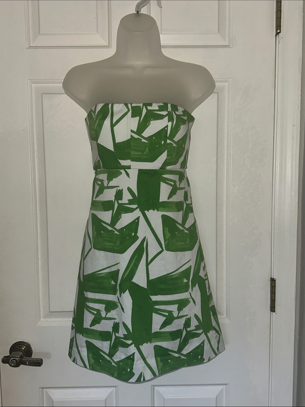 Alice+Olivia Strapless Cotton Mini Dress